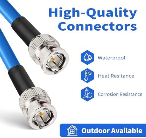 Superbat SDI Cable BNC Cable 3G/6G/12G HD-SDI Cable (Belden 1694A,3ft Supports HD-SDI/3G-SDI/4K/8K Camera SDI Video Cable Precision Video Cable (2Pcs)