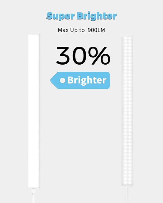 ASOKO Plug-in Under Desk Light, 24Inch LED Workbench Lights with Super Brighten 900Lumen and Smart Memory Function,3 Temps (3000K/4000K/6000K) for Kitchen Sink/Desk/Workbench