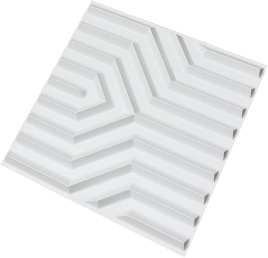 Art3d Decorative 3D Wall Panel, 32 Sq.FT PVC Interior Wall Decor for Living Room, Bedroom, Lobby, Office, Shopping Mall, White