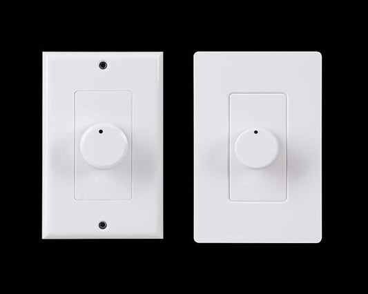 OSD Audio 300W Sleek, Modern, Minimalist Design in Wall Volume Control, Rotary Knob White Impedance Matching SLK300