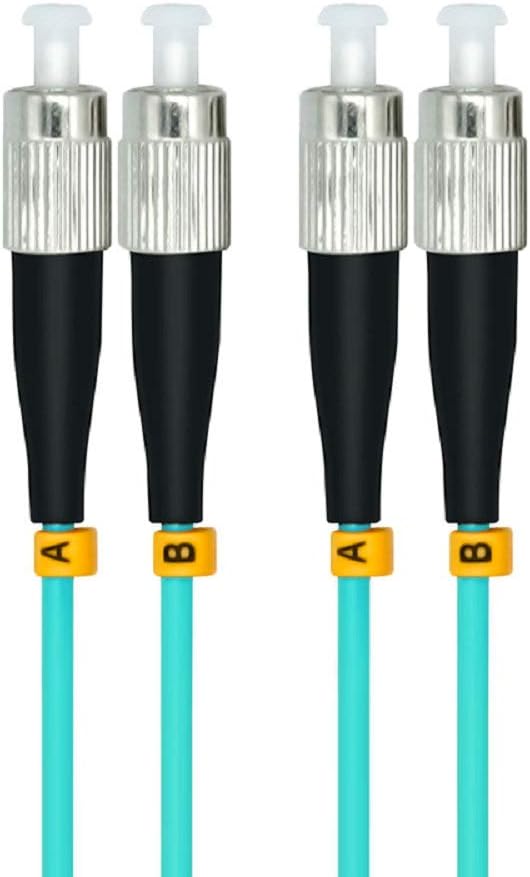 Jeirdus 50Meters 160ft Duplex 50/125 10G OM3 Multi-Mode Fiber Optic Cable Jumper Optical Patch Cord FC-FC