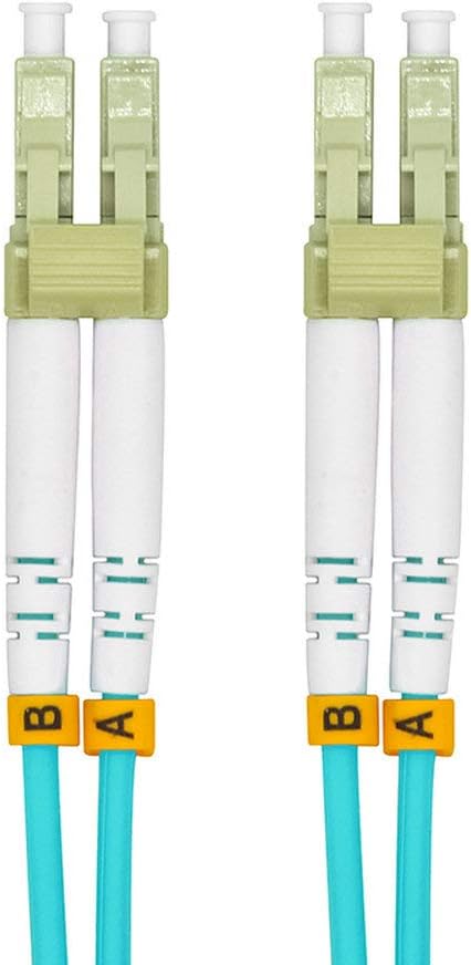 Jeirdus 3Meters 10ft LC to LC Duplex 50/125 10G OM3 Multi-Mode Fiber Optic Cable Jumper Optical Patch Cord LC-LC