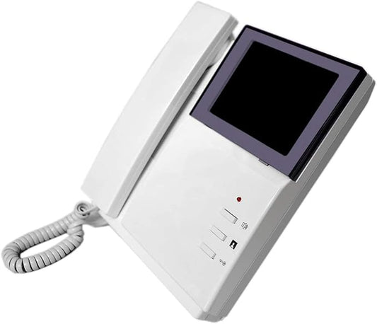 AMOCAM Video Door Phone System, 4.3 Inches Clear LCD Monitor Wired Video Intercom Doorbell Kits, IR Night Vision Outdoor Camera Door Intercom, Doorphone Telephone Style for Home Improvement