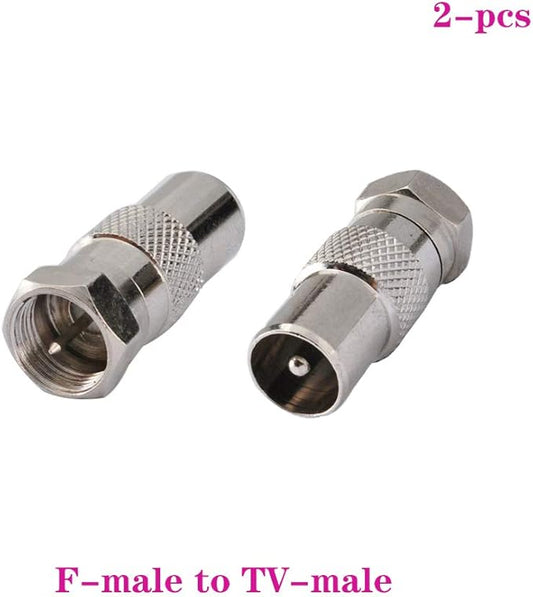RedYutou F Type to TV Type Series (F Type Female/Male) to (TV Type Pal Male/Female) Coaxial Adapter Connectors (Pack of 8)