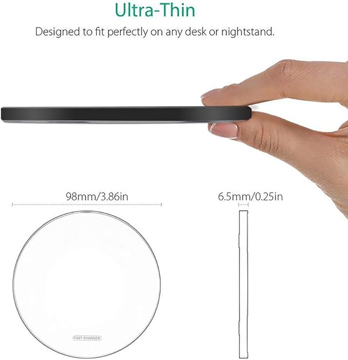 20W Fast Wireless Charger Pad,Wireless Phone Charging Station Compatible with iPhone 16/15/14/13/12/11/SE/X/AirPods,Fast Charge for Samsung Galaxy S25/S24/S23/S22/Note/Buds/Buds +,Pixel,LG