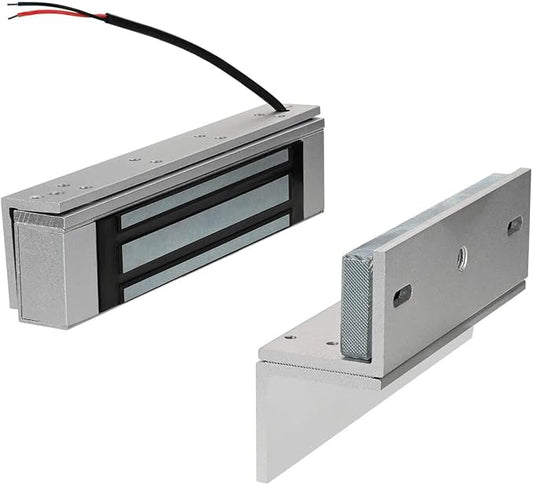 Electric Magnetic Lock with Z and L Bracket 180KG 350LBS Holding Force Electromagnet Lock 12V Fail Safe Single Door for Access Control System