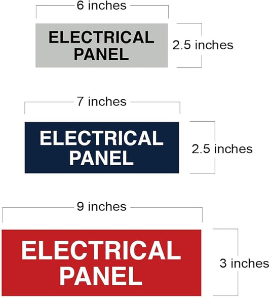 All Quality Basic Electrical Panel Sign - Fire Regulation Safety Compliance Sign - Lt Gray - Small (5 Pack)