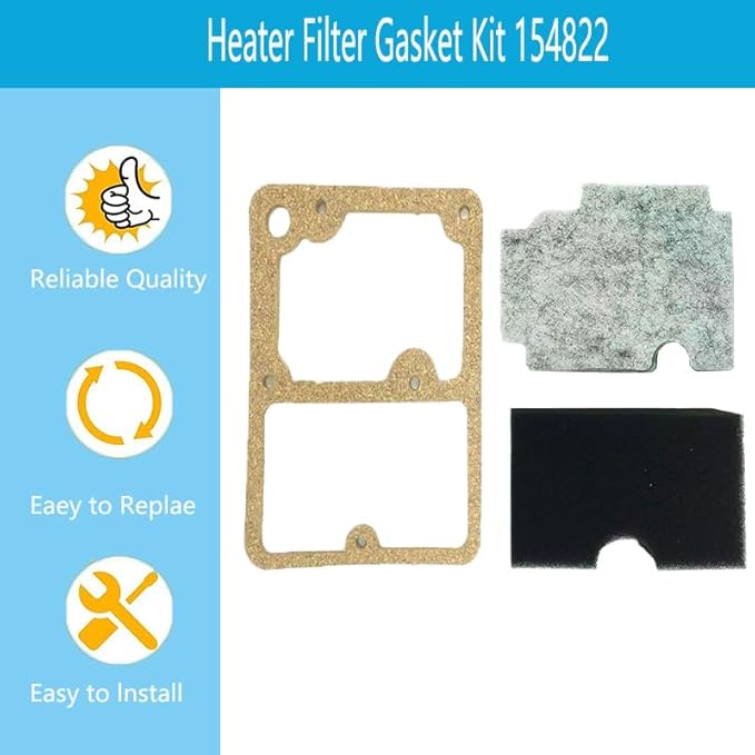 Irnyso Replacement Heater Filter Gasket Kit 154822 output filter154003, input filter 147019 , gasket 147012 Fits Toro, Lawn Boy, Port Heat、 Mr Heater, All Pro and Universal oil fired heaters