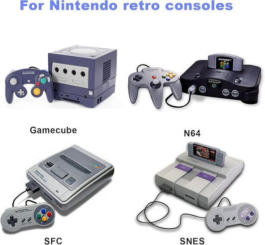 Azduou N64 to HDMI Converter Converts N64 Game Console Video Signal to HDMI Signal Easily Connect The Game Console to HDTV Adapter/Converter(Support N64,SNES,SFC,NGC 4 in 1)