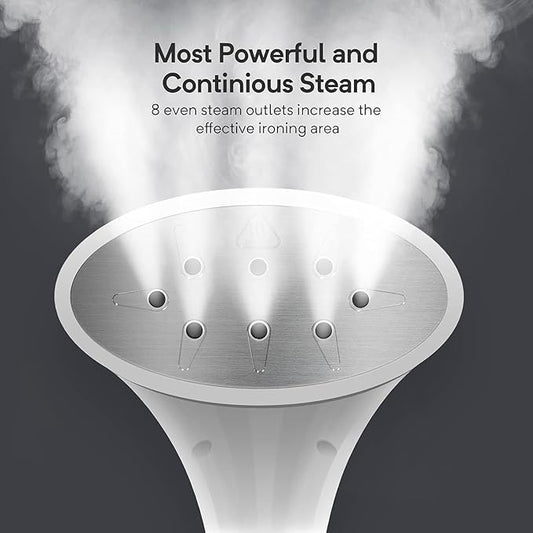 Gerank Steamer for Clothes, 1500W Standing Garment Steamer with 35s Fast Heating, 2.5L Water Tank for 1.5H Steaming, Adjustable Height Stand with Clothes Hanger, Professional Wrinkle Removal