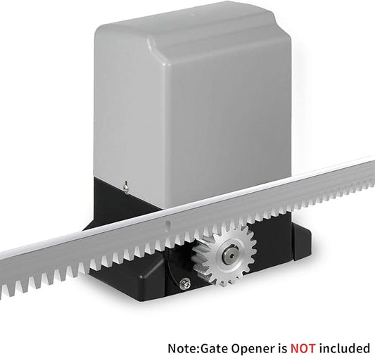Blütezeit Galvanized Steel Gear Rack 8mm Thickness 1.64ft 2 Pieces Including Mounting Hardware Total 3.28 Feet Teeth Track for Sliding Gate Operator