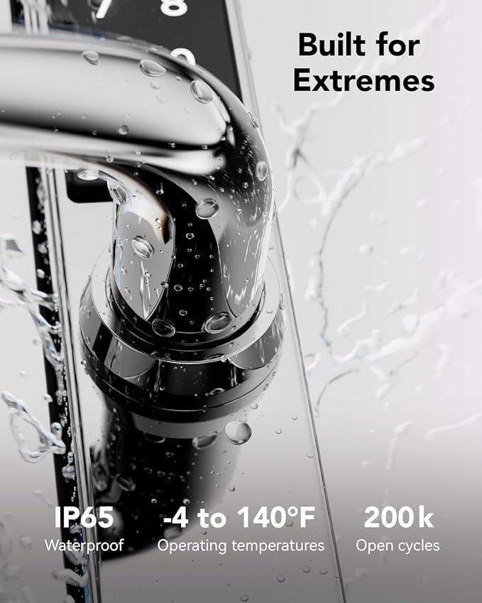 Electronic Smart Door Lock Fingerprint Door Lock with Keypad,Smart Lock for Front Door Children Proof IC Card,40–90mm Multipoint Locks (Not Suitable Patio Mortise Lock)(OSP Mirror Silver)