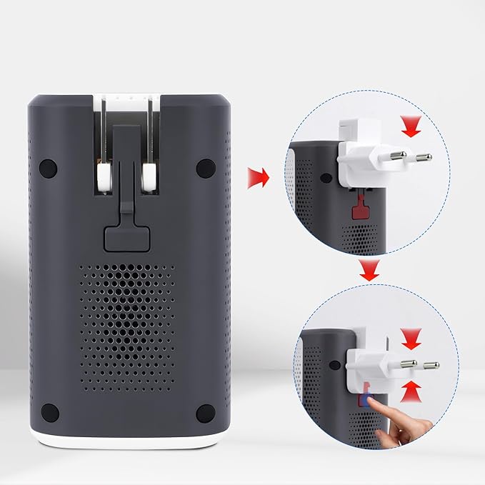 Voltage Converter Us to Europe, 220v to 110v Power Adapter, European Plug Power Converter 2500w, Transformer for Curly Hair Dryer, Travel Adapter Worldwide Step Down,