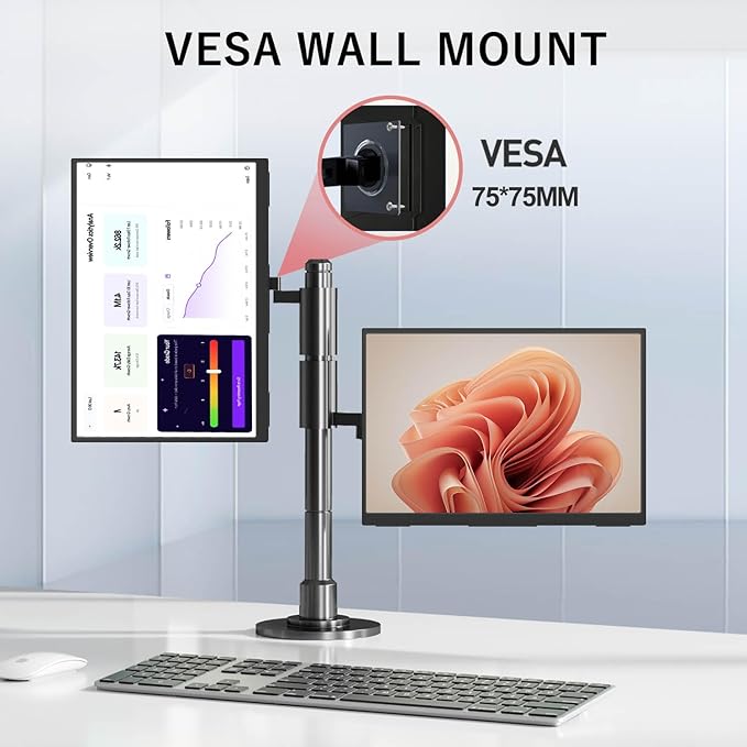 Viyivwine Portable Monitor 10.5'' 1920x1280 Second External Monitor for Laptop 3:2,100%sRGB,w/45° Adjustable Stand,HDMI USB-C Computer Display for Laptop PC Phone Mac
