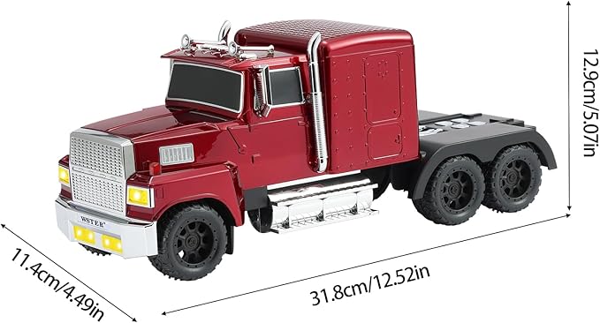 WSTER American Truck Bluetooth Speaker, Retro Car Model,Portable Wireless with HD Stereo Sound, TWS Pairing, USB/TF/AUX Playback, Unique Truck Model Speaker for Home & Outdoor(RED)