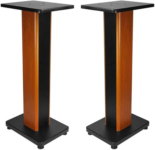 Rockville RHT28C 28" 2-Tone Bookshelf Speaker Stands Surround Sound Home Theater