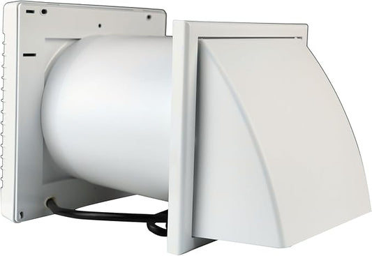 VENTS-US GK 150 MA-MV KIT – Easy to Install 6" Through The Wall Exhaust Fan with Exterior Backdraft Hood, 176 CFM – Removes Moisture, Harmful Fumes, Humidity, Odors, and Common Indoor Air Contaminants