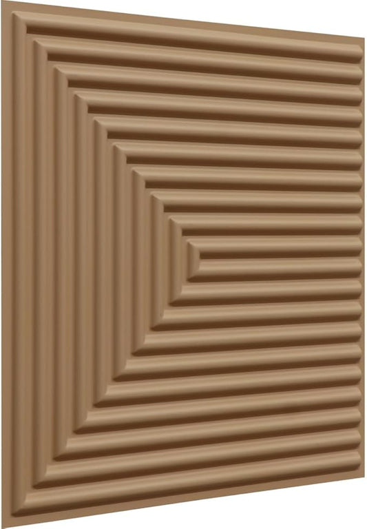 From Plain To Beautiful In Hours 9004 Depth Tier PVC 12 in x 12 in Peel and Stick Wall Panels (Covers / 10 sq.ft), Brown Candy, 10 Piece