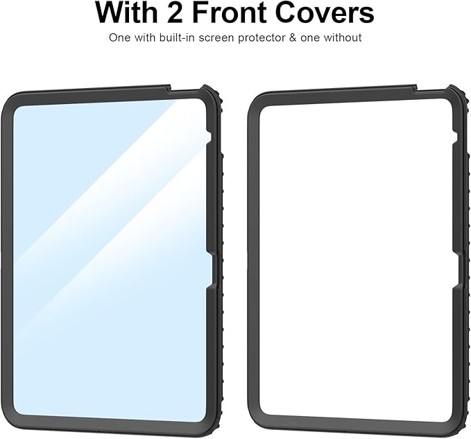SEYMAC stock Case for iPad (A16) 11th/10th Generation 11''/10.9'' 2025/2022, with Built-in Screen Protector, Shoulder Strap, Built-in Kickstand, Rugged Full Body Shockproof Protective Case, Black