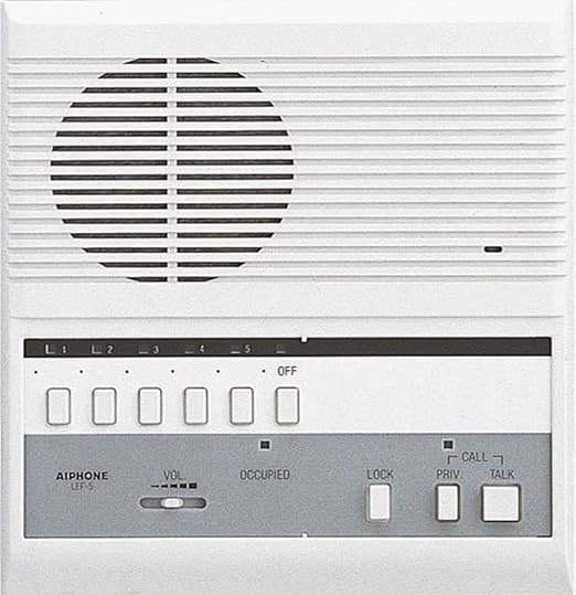 Aiphone LEF-5 Open Voice Selective Call Master Intercom with Door-Release Button, Accepts Up to Five Connecting Door, Sub-Master, or Master Intercoms