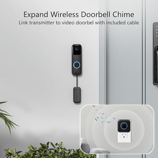 BITIWEND Wireless Doorbell Chime for Blink - Compatible with Blink Video Doorbell and Blink Video Doorbell (2nd Gen) with Wired Transmitter (1 Video Doorbell Extender 1 Receiver)