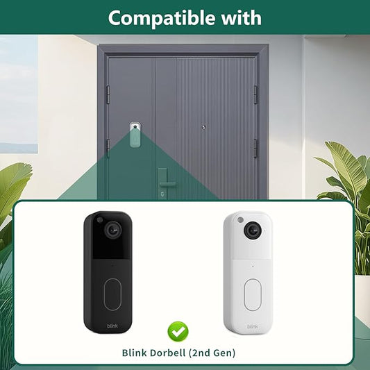 All-new Blink Doorbell Mount,Compatible with Blink Video Doorbell Camera(2nd Gen),No drilling Blink Mount Bracket,Easy to Install for Blink Doorbell Security System(Blink Doorbell Not Included),White