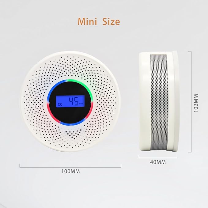 10-Year Battery Wireless Interconnected Smoke and Carbon Monoxide Detector, Smart Interlink Smoke CO Alarm with Digital Display, Fire and CO Combo Alarm for Home (4 Pack)