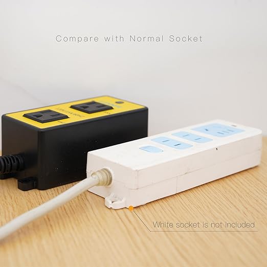 KTNNKG Automatic Remote Vacuum Switch,Load Sensing Outlets,Power Tool/Table Saw Turns Vac Cleaner On and Off Automatically(1s Delay On and 7s Delay Off),120V/15A/60Hz/1800W