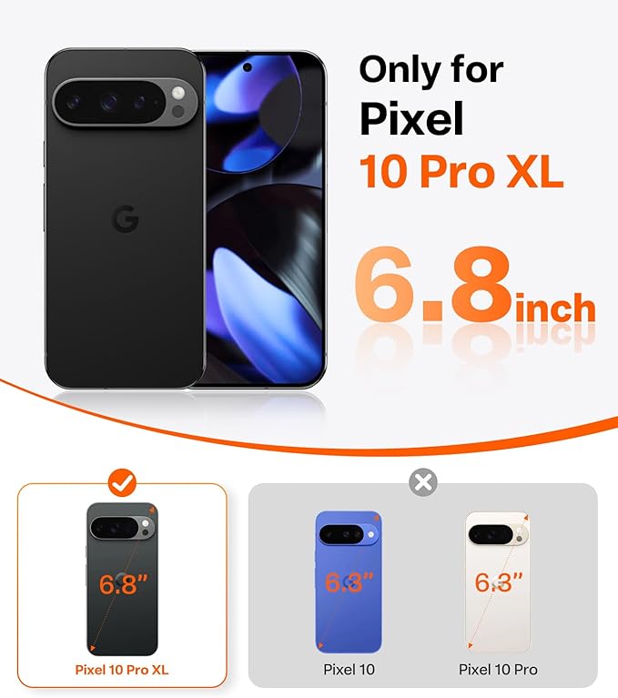 TORRAS Magnetic & Stand for Google Pixel 10 Pro XL Case, Fit for MagSafe, Military Grade Drop Protection, Slim Fit for Google Pixel 10 Pro XL Phone Case with Sturdy Kickstand, Translucent Matte Black