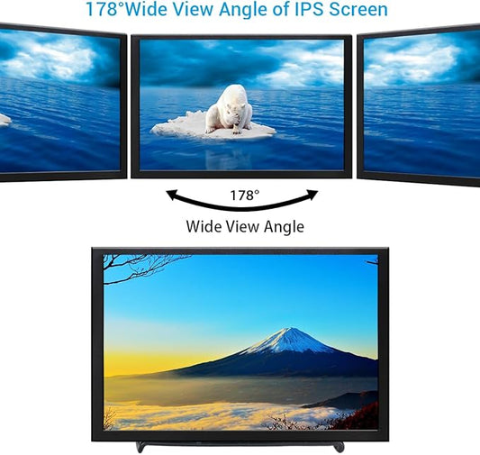 ELECROW 8" Portable Monitor, 1280x800 Mini Non-Touch Capacitive Monitor with HD Port Compatible with Raspberry Pi, LCD Display Built-in Dual Speakers VESA Mount for Windows 11/10/8/7, Game Consoles