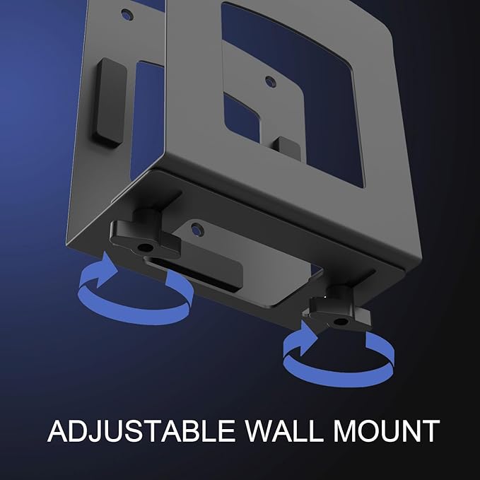 Monzlteck Adjustable Electronic Device Wall Mount|Universal Holder for Small Computers, Gaming Consoles(Xbox 360,Xbox One, PS4),Mini PC,Small Form Factor Desktop Tower, UPS .Fits 1.6" to 3.8" Width