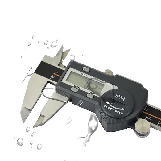 AICEY Digital Caliper Measuring Tool, IP54 Waterproof Stainless Steel Electronic Caliper with Large LCD Display Digital Micrometer, Available in, 8in/200mm,(ACE-KC20