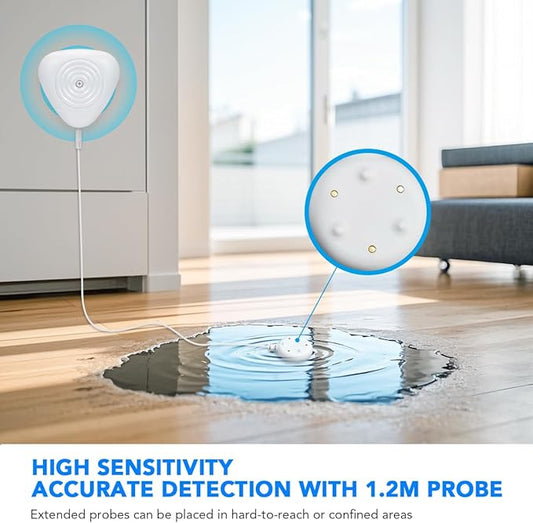NEO Zigbee Water Sensor, Smart Water Leak Detector for Home, Requires Zigbee Hub, Compatible with SmartThings and Home Assistant (ZHA & Z2M)