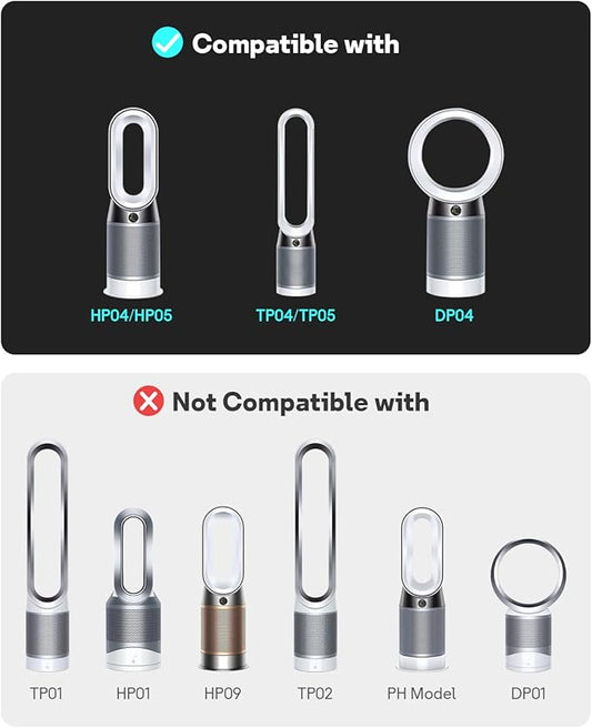 Leemone TP04 Replacement Filter Compatible with Dyson TP04 DP04 HP04 TP05 DP05 Air Purifier, 360° Combi Glass Filter & Activated Carbon Filter, 1 Pack