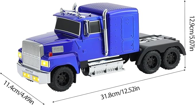 WSTER American Truck Bluetooth Speaker, Retro Car Model,Portable Wireless with HD Stereo Sound, TWS Pairing, USB/TF/AUX Playback, Unique Truck Model Speaker for Home & Outdoor (Blue)