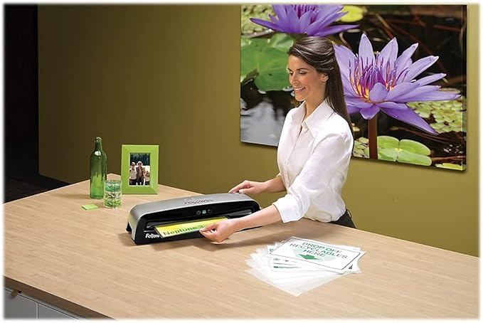 Fellowes Neptune 3 125 Laminator with 10 Pouches, 12.5 Inch (5721401), Silver, Black
