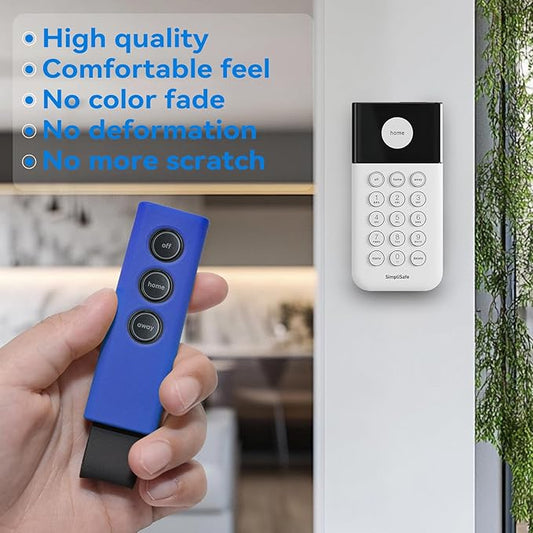 Protective Silicone Sleeve Case for SimpliSafe KeyFob - Arm and Disarm Remotely, Flexible Case for SimpliSafe Home Security System KeyFob - Latest Gen (Blue)