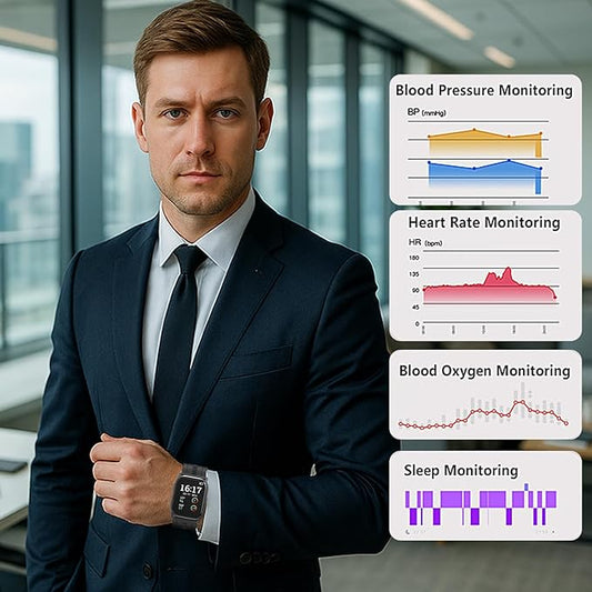 Blood Pressure Monitor Watch with FDA 510(k) Clearance,Blood Pressure Watch with Heart Rate,Blood Oxygen (Wellness), Medical Watch for Health Data Monitor,Activity Tracker
