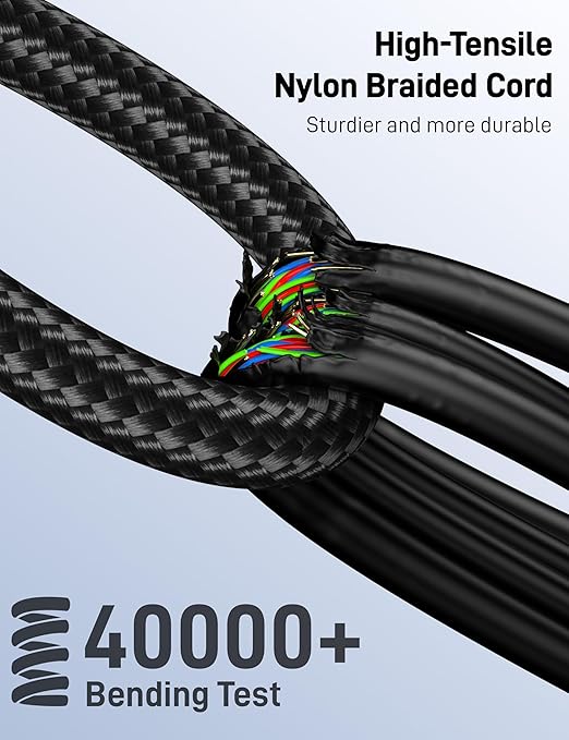 KAYQINHO 6.6FT USB A Male to 3 Female Cable, USB Splitter Cable for Mac, Xbox, Laptop, Tablet, Smartphone Data Transmission, Card Reader, Keyboard, PS4, PS5, Mouse. 