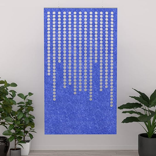 Escape Acoustic Wall Art | Matrix Design | Suspended Sound Proofing Panels | Eco-Friendly Recycled Material | 4X7 | Seaweed