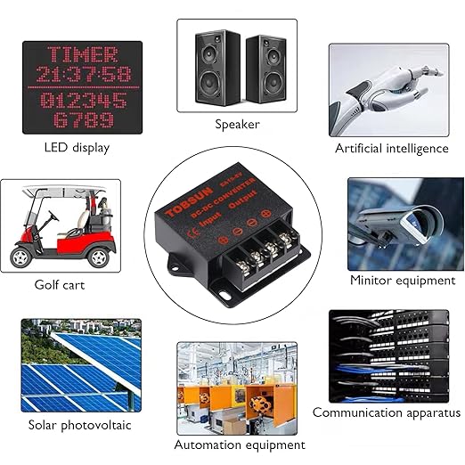DC 12V/24V to 5V 5A Converter - Voltage Reducer Regulator, Step Down Buck Converter Power Supply Transformer Module (12V/24V to 5V 5A)