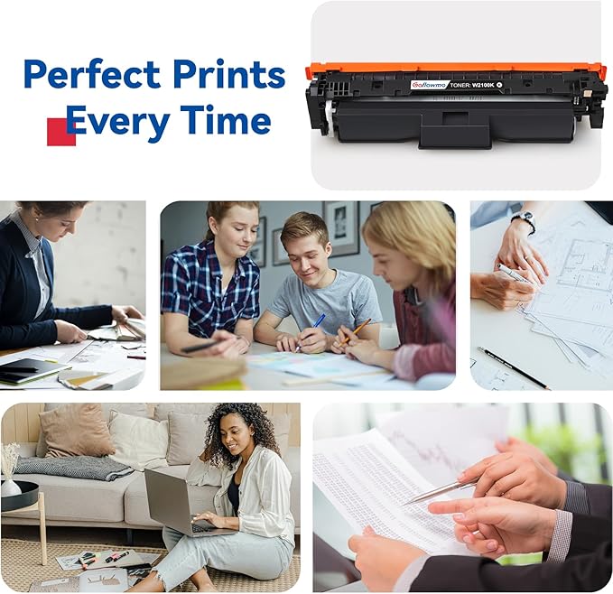 210X W2100X Black NO-CHIP Version Compatible Toner Cartridges Work for HP Color Pro 4201 4201dw 4201dn MFP 4301 MFP 4301dw MFP 4301fdn MFP 4301fdw Series Printer High-Yield 1-Pack