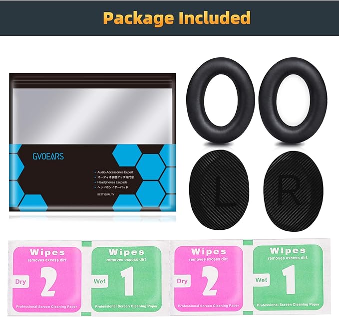 Premium Replacement Ear Pads for Bose QC35 & QC35ii Headphones Made by GEVO- Comfortable Adaptive Memory Foam and Extra Durable - Fits QuietComfort 35 & 35ii / SoundLink 1&2 AE(Over-Ear) (Black)