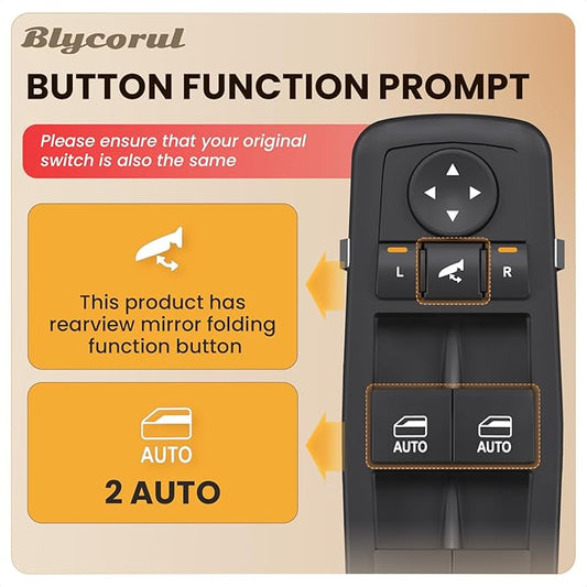 Blycorul Master Power Window Switch Driver Side with 3+9 Pins Replacement for 2012-2015 Dodge Grand Caravan,2013-2015 Ram 1500 2500,2015 Ram 3500,2012-2015 Chrysler Town&Country, Replaces 68110867AA