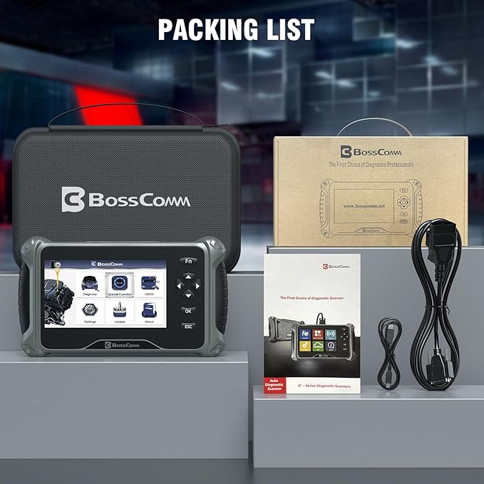 2026 BOSSCOMM IF740 OBD2 Scanner, 4 Systems ABS/SRS/Transmission/Check Engine Code Reader Scan Tool with Oil&Throttle Resets, Car Scanner Diagnostic Tool for All Cars, Lifetime Free Update