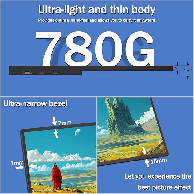 Viyivwine Portable Monitor Touchscreen 15.6" 2.8K Laptop Screen Extender 2880x1620,100Hz,100%sRGB,w/45° Adjustable Stand,mini HDMI USB-C Computer Display for Laptop PC Phone Mac