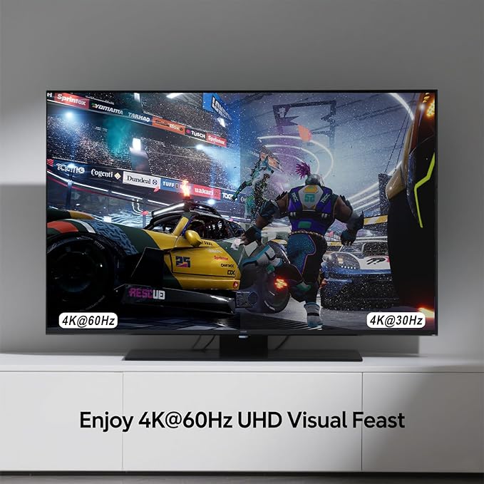 8 in to 1 Out RCA/HDMI Switcher,4 Way HDMI 2.0 + 4 RCA to HDMI Converter,4:3/16:9 Switcher Support 4K and 3D for PS1/2/3/4/5, N64, SNES, Switch, DVD, Roku, Fire Stick,etc.