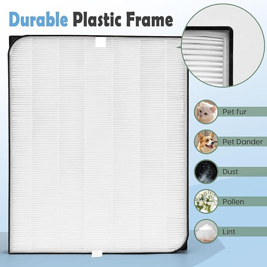 10-Pack Filters Replacement Set Compatible with AD3500, 3500i, AD3000/3000M, 3000Pro Air Purifier Filter Replacement, 2 Efficiency Filter + 2 Carbon Filters + 6 Pre-Filters