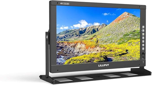LILLIPUT 17.3" Q17 FHD PRO SDI Filmmaking Monitor 3D Lut HDR Waveform/Vector/Histogram/4 Bar Display/Audio Vector/Level Meter with Gold mount and 19" rack mount ears by VIVITEQ
