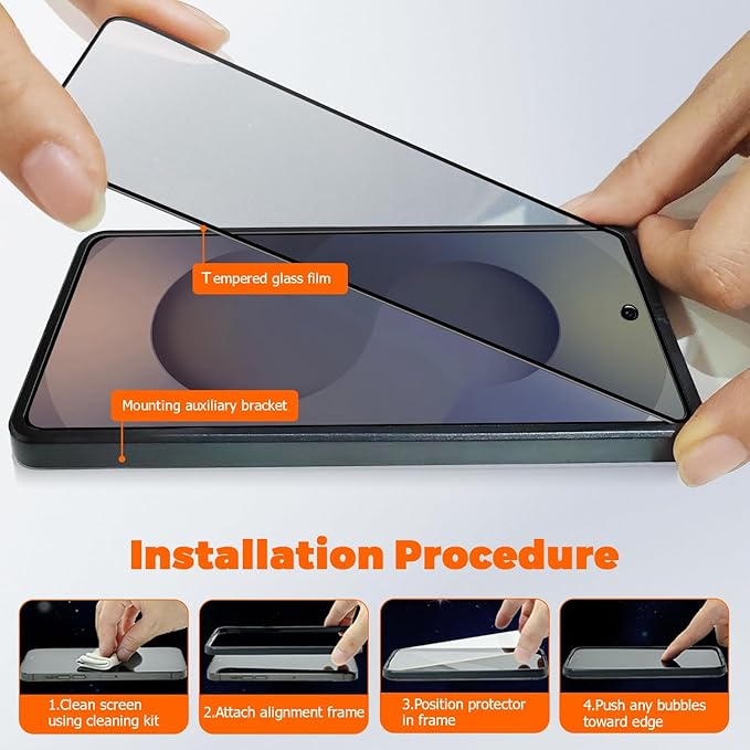 2 Pack Matte Glass Screen Protector for Samsung Galaxy S24 Plus /S25 Plus , Anti-Glare & Anti-Fingerprint Case Friendly Tempered Glass Film, Bubble Free,Fingerprint unlock,HD Clear,Smooth as Silk